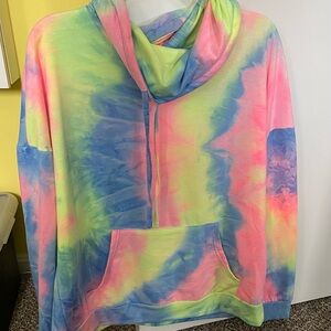 Tie-Dye Shirt in Pink, Blue, and Yellow - Size: XL